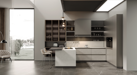 欧铂尼星熠系列橱柜 匠造现代开放式全能厨房|整体家居