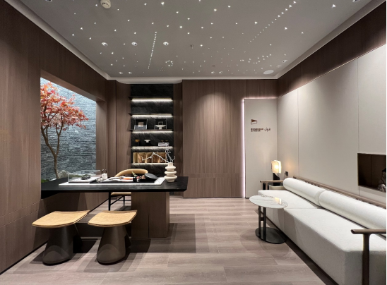 欧铂尼意简系列茶室空间设计 打造新中式格调典范|整体家居、木门、门墙